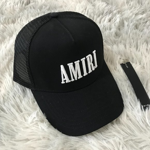 Amiri Core Logo Trucker Hat Designer Mesh Baseball Cap - Picture 3 of 5